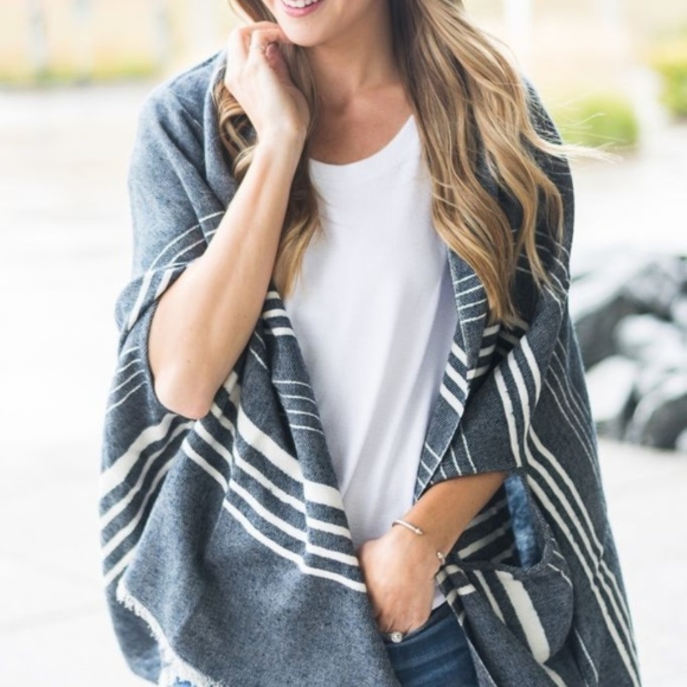 | blogger favorite: jcrew • lux fringe cape scarf | - Picture 3 of 8